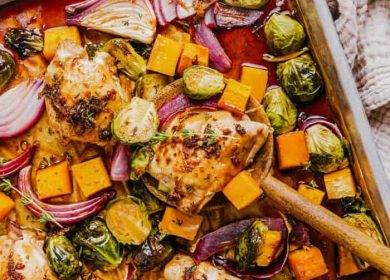 Sheet Pan Maple Glazed Chicken with Vegetables